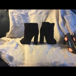 Open toed ankle boot